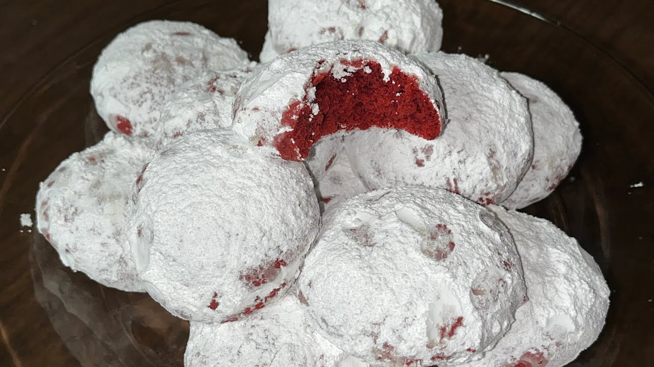 Red Velvet Snowballs | How To Make Red Velvet Snowball Cookies | Christmas Cookies | Ep. 499 🍪