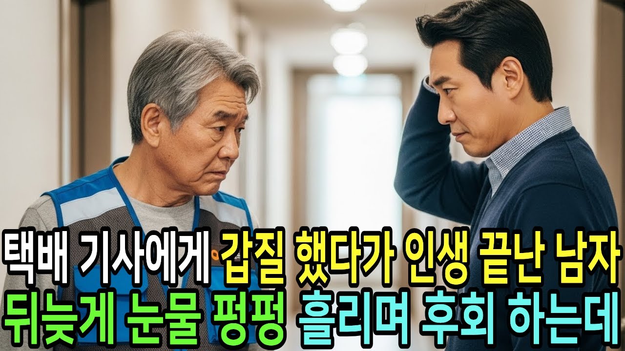 택배 기사에게 갑질 했다가 인행 끝난 남자 뒤늦게 눈물 펑펑 흘리며 후회 하는데