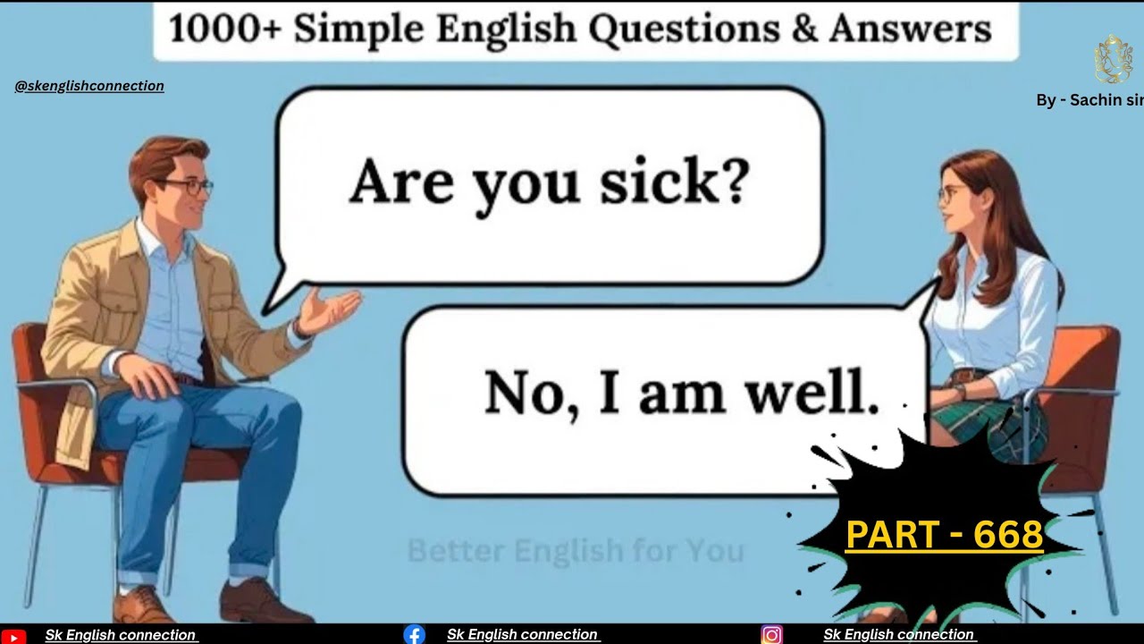 1000+ simple english questions and answers / learn english conversation / PART - 668 /