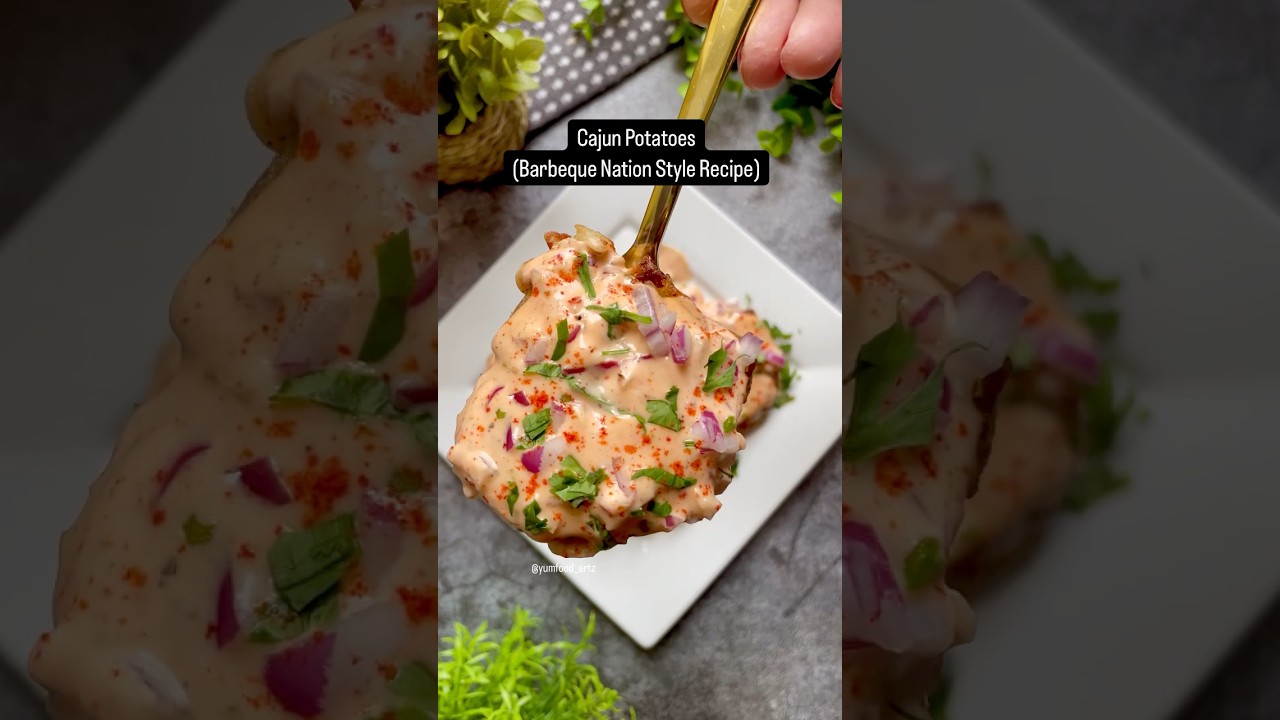 Barbeque Nation Style Cajun Potato Recipe #potato #cajun #snacks #yumfood_artz #youtubeshorts #holi