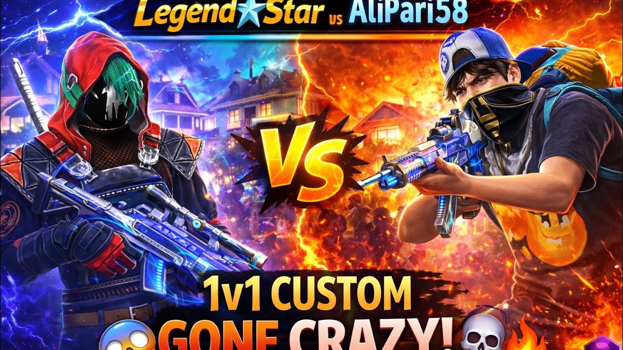 Shocking 1v1 😱 LEGEND★STAR vs Alipari58 💀 Who Is Real King? 👑 #LegendStar#Alipari58#1v1Battle#Custom