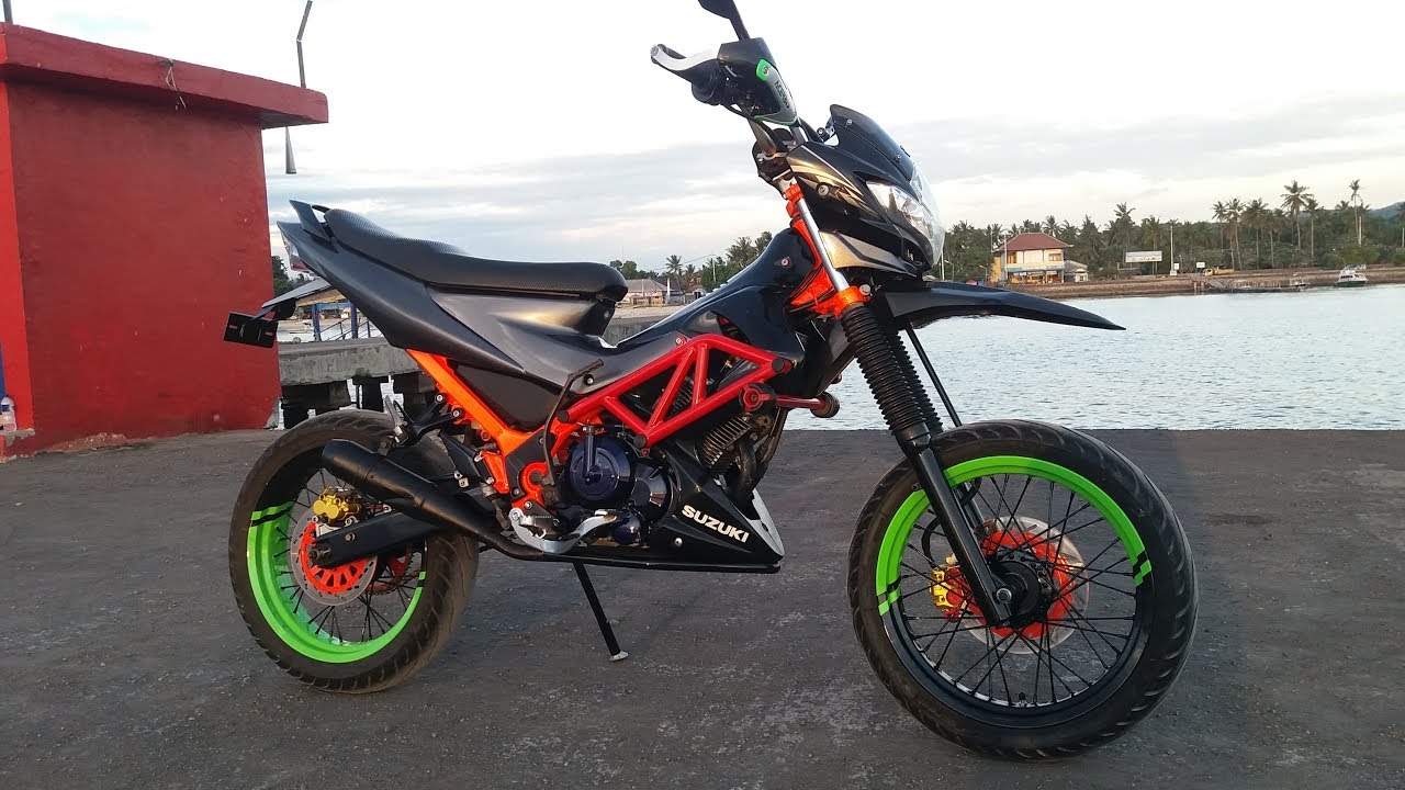 Review modifikasi satria fu supermoto 2019 | low budget | #hafizh_motovlog