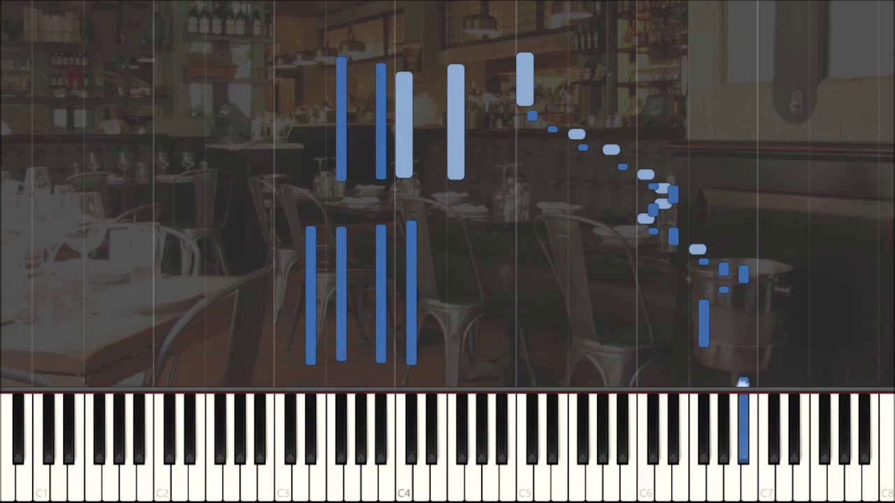 Relaxing Cocktail Lounge Piano- Synthesia tutorial
