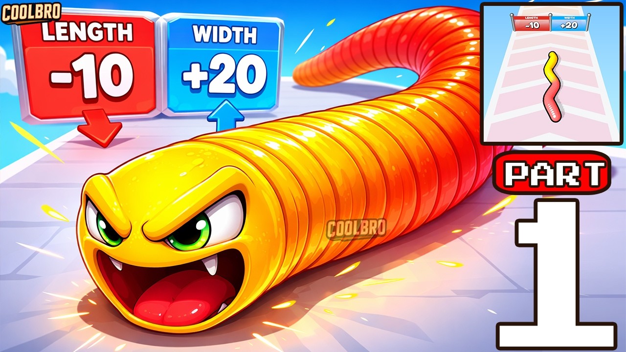 Gummy Worm Go Levels 1-12 Gameplay Walkthrough Android,iOS