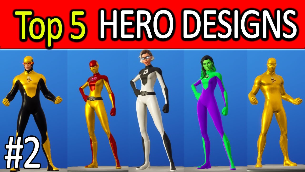 5 BEST CUSTOMIZE YOUR SUPERHERO DESIGN COMBOS in Fortnite Chapter 2 Season 4 - Part 2