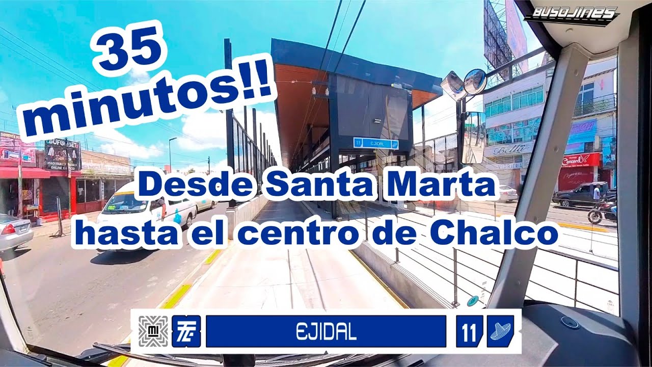 Trolebús Chalco Santa Martha estación Ejidal en servicio