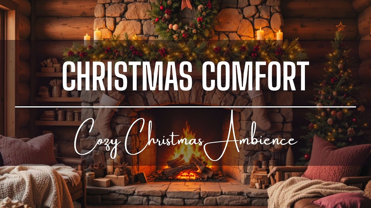 Relaxing Christmas Fireplace | Cozy Fire & Holiday Sounds 🔥