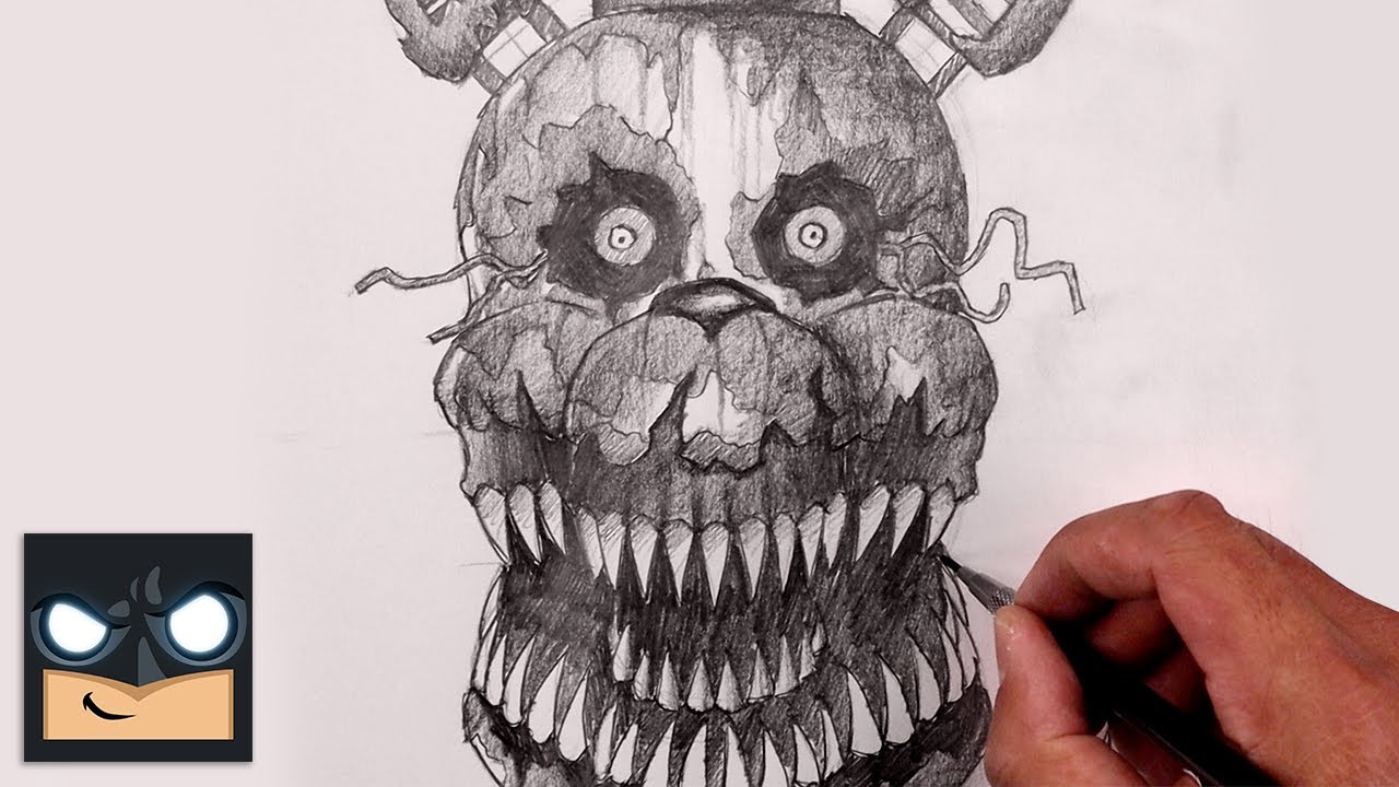How To Draw Nightmare Freddy | Five Nights at Freddy's