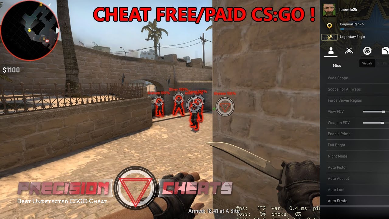 Prezentare HACK CS:GO Gratis/Premium (Cel mai fain design de pana acum ?)