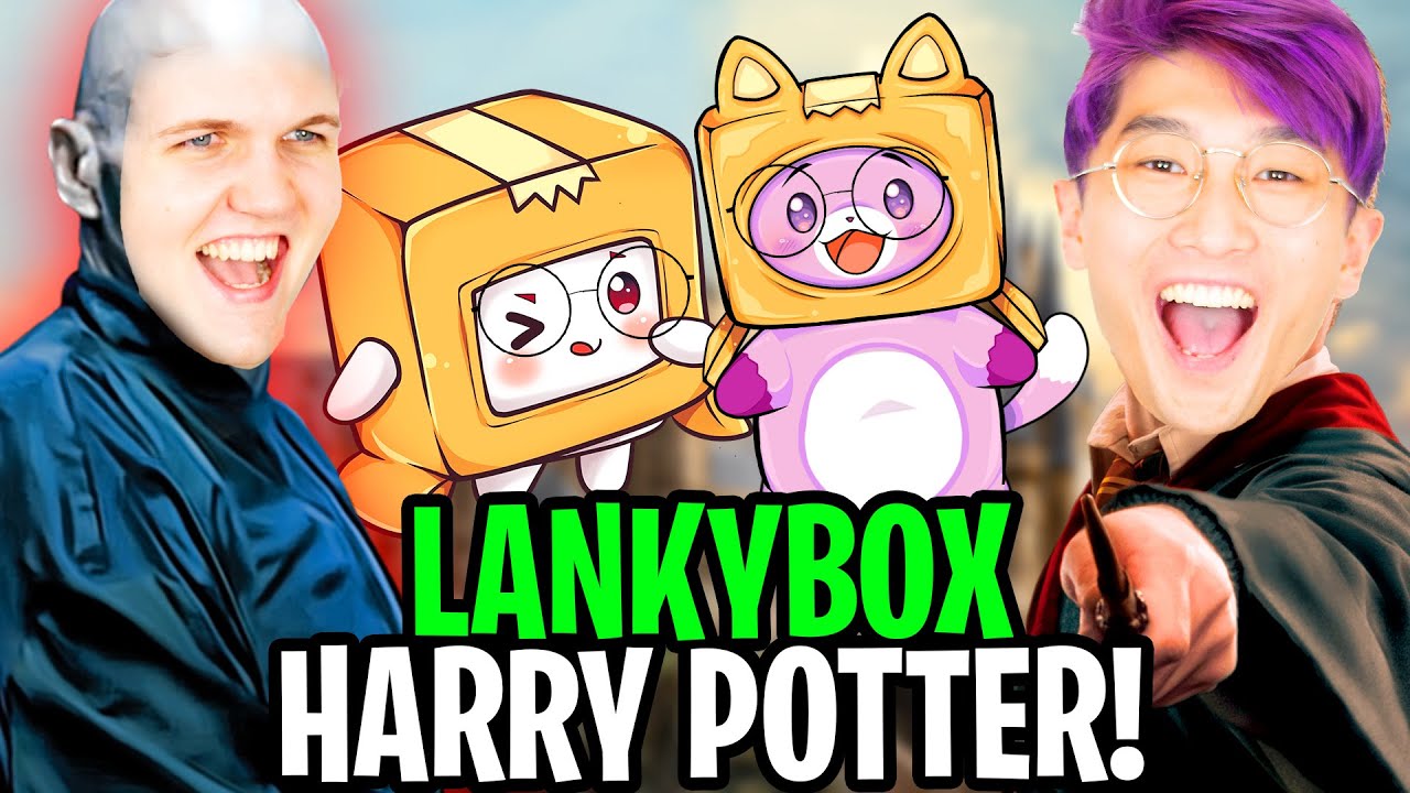 FOXY & BOXY Go INSIDE HARRY POTTER & BATTLE VOLDEMORT! (LankyBox Adventure)