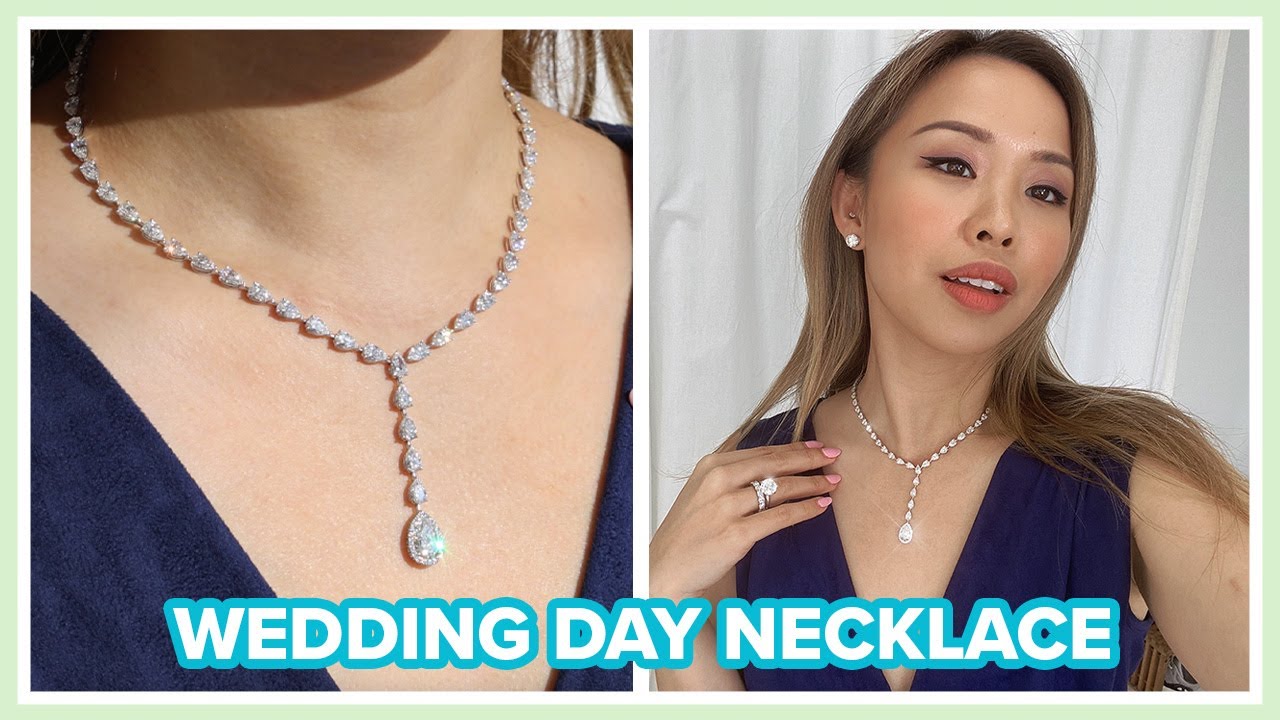 The Diamond Necklace for Your Wedding Day | 25ct Pear Shape Tennis Necklace