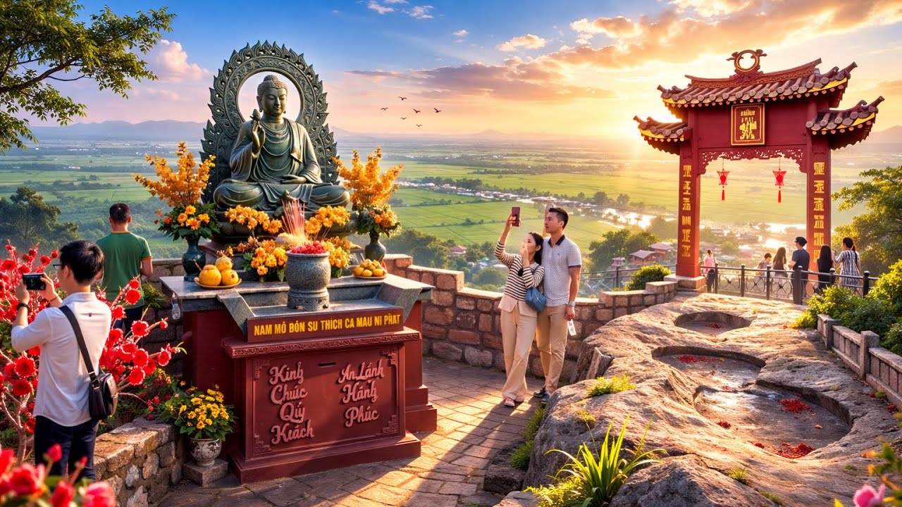 Đẹp Lạ Chùa Linh Sơn Núi Sam Có Bàn Chân Tiên, Tảng Đá Giống Mẹ Quan Âm Làm Ai Cũng Ngạc Nhiên 