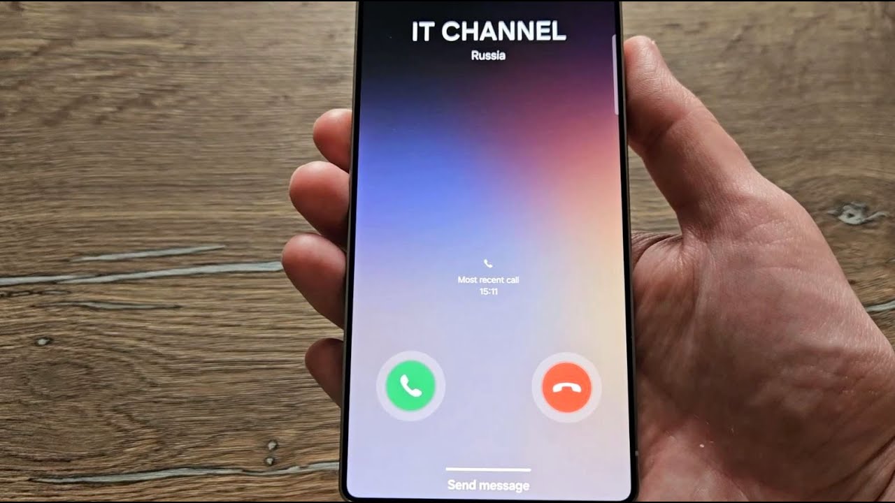 Входящий звонок на Samsung Galaxy S25 Ultra