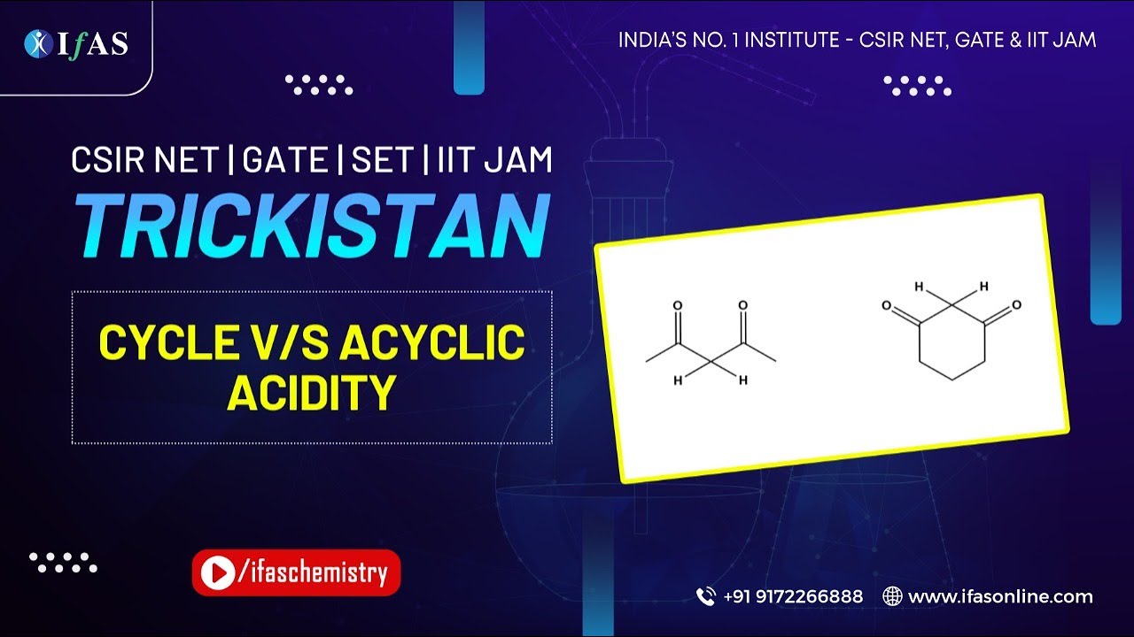 Acidity of Carbonyls Compounds [ Cyclic vs Acyclic Carbonyls ]