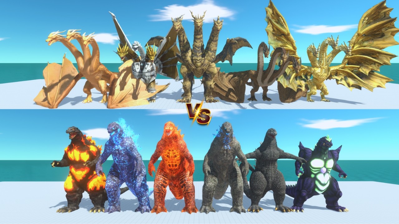 Evolution Team Battle! Keizer Ghidorah Team vs Legendary Godzilla Team | ARBS