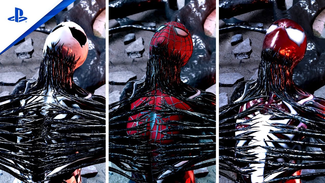 Marvel's Spider-Man 2 NG+ Peter's Lowenthal Removes The Symbiote With All Suits Full Transformation