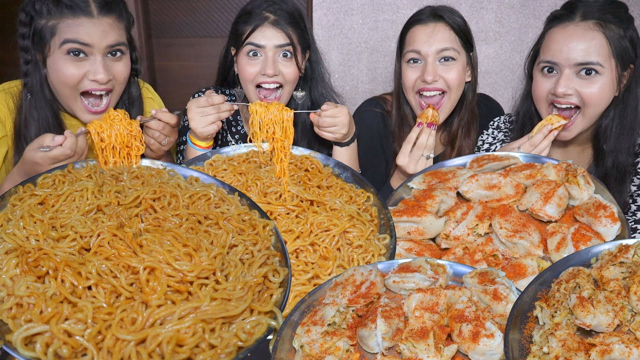 Spiciest Korean Noodles and Spiciest Momos Eating Challenge | World's Spiciest Food Challenge