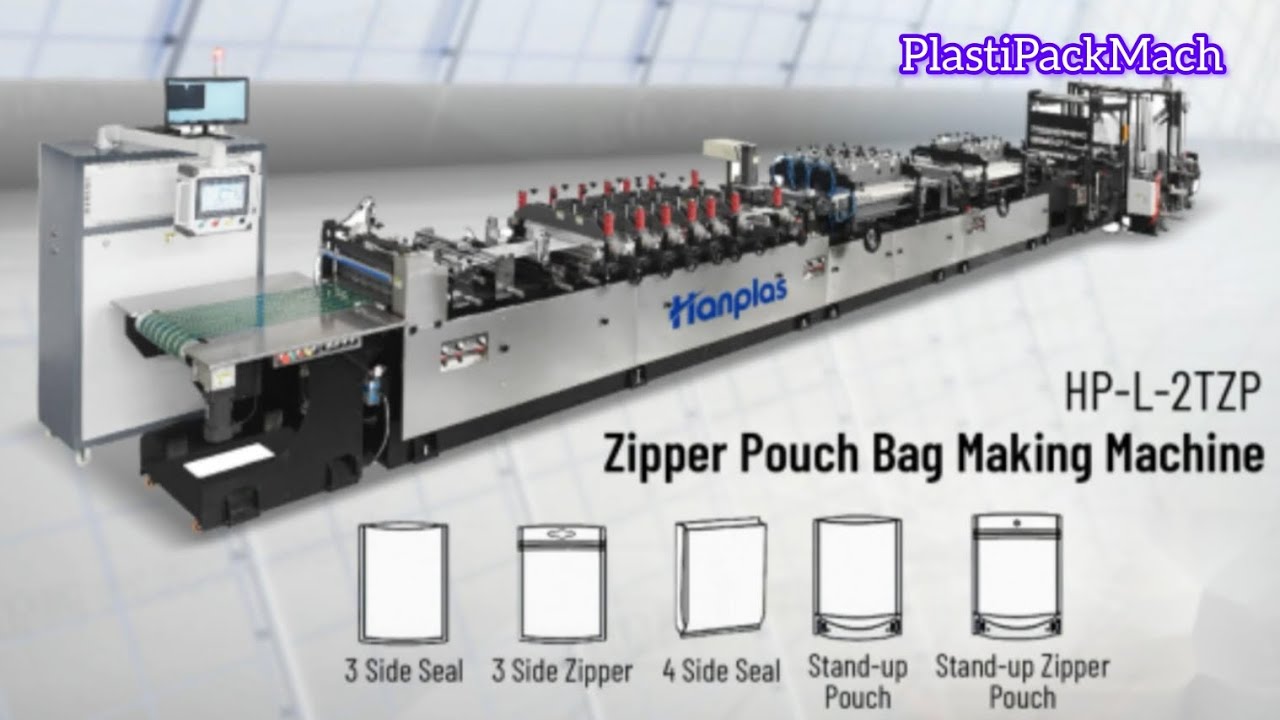Zipper Pouch Bag Making Machine l 4 Side Seal Bag Making Machine l 4 Side Seal