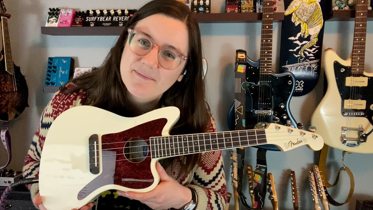 Fender Fullerton Jazzmaster Ukulele Demo with Weird Pedals