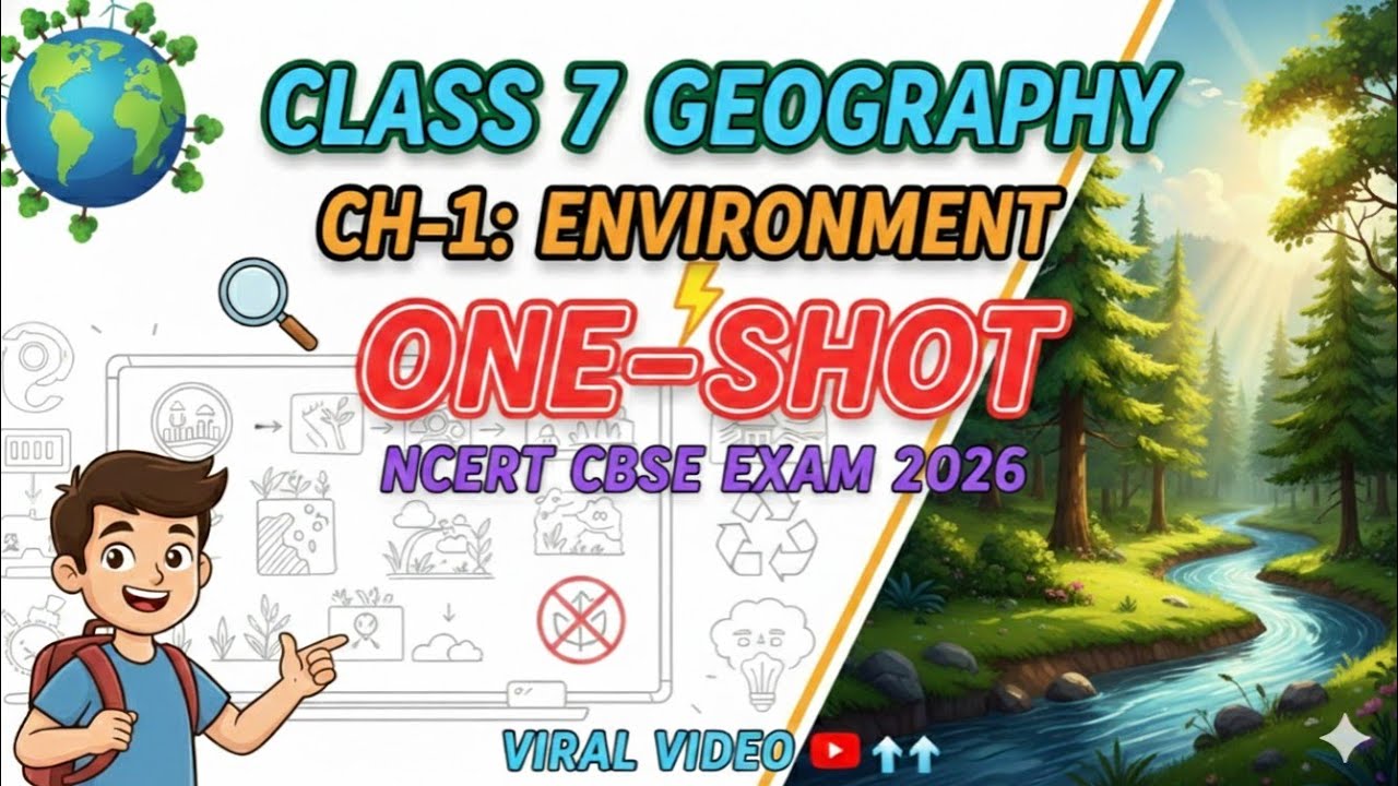 NCERT Class 7 Geography Chapter 1: Environment Full Chapter in 15 Mins! ⏱️ | One Shot 2026 | 