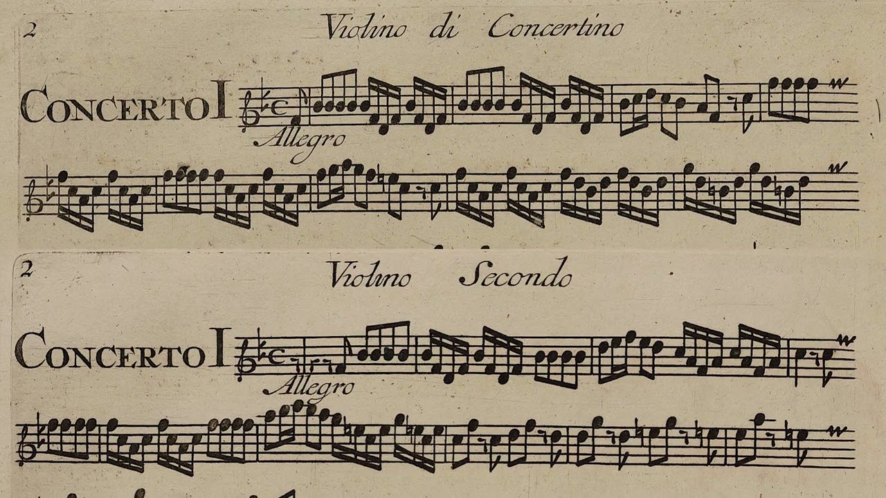 VIVALDI | La Stravaganza | Concerto RV 383a in B♭ major, Op. 4 No. 1 | Original print, 1716