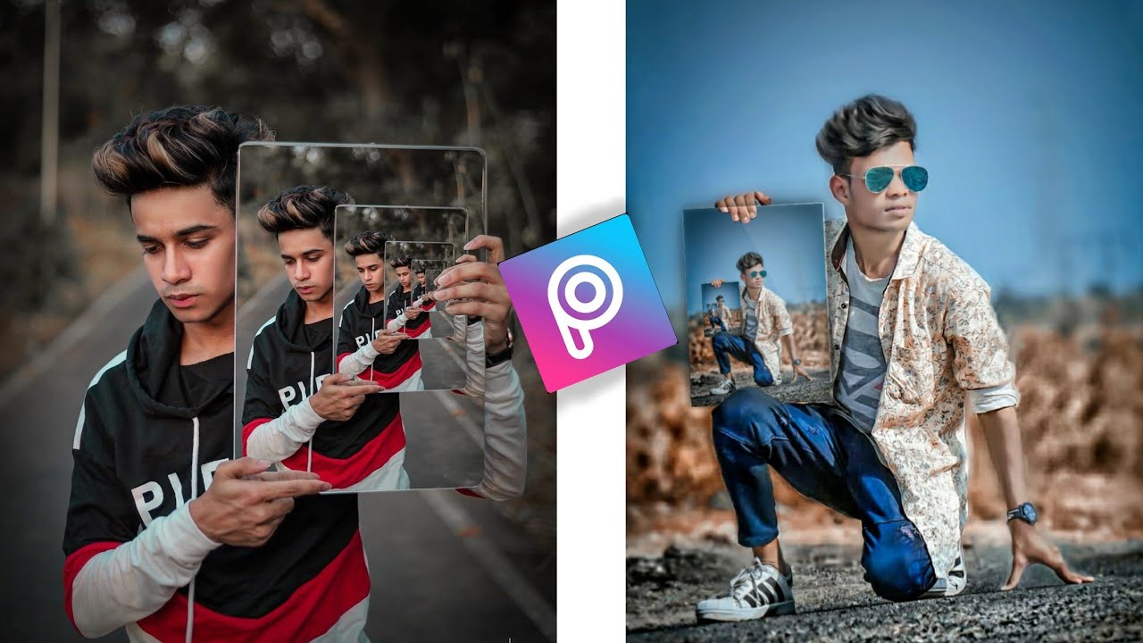 3D mirror instagram viral photo editing in Picarts | Picarts tutorial by PKE.........