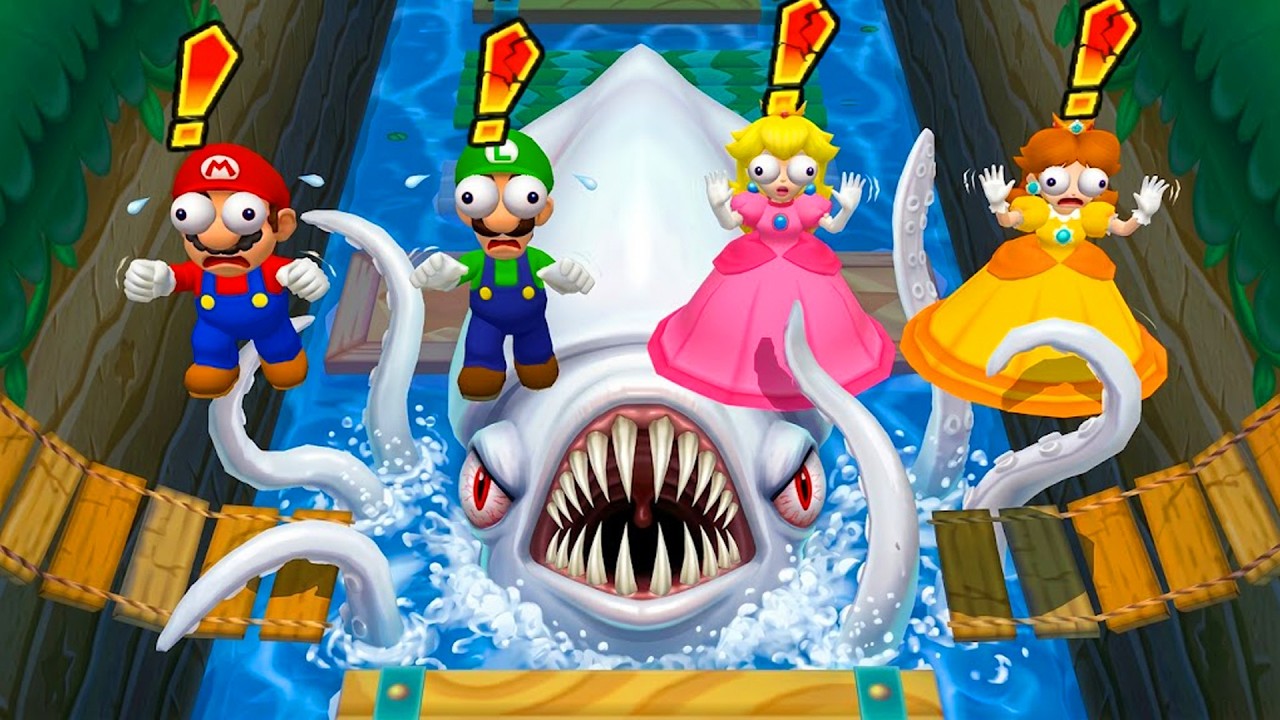 Mario Party 6 Minigames - Mario Vs Luigi Vs Peach Vs Daisy (Master CPU)