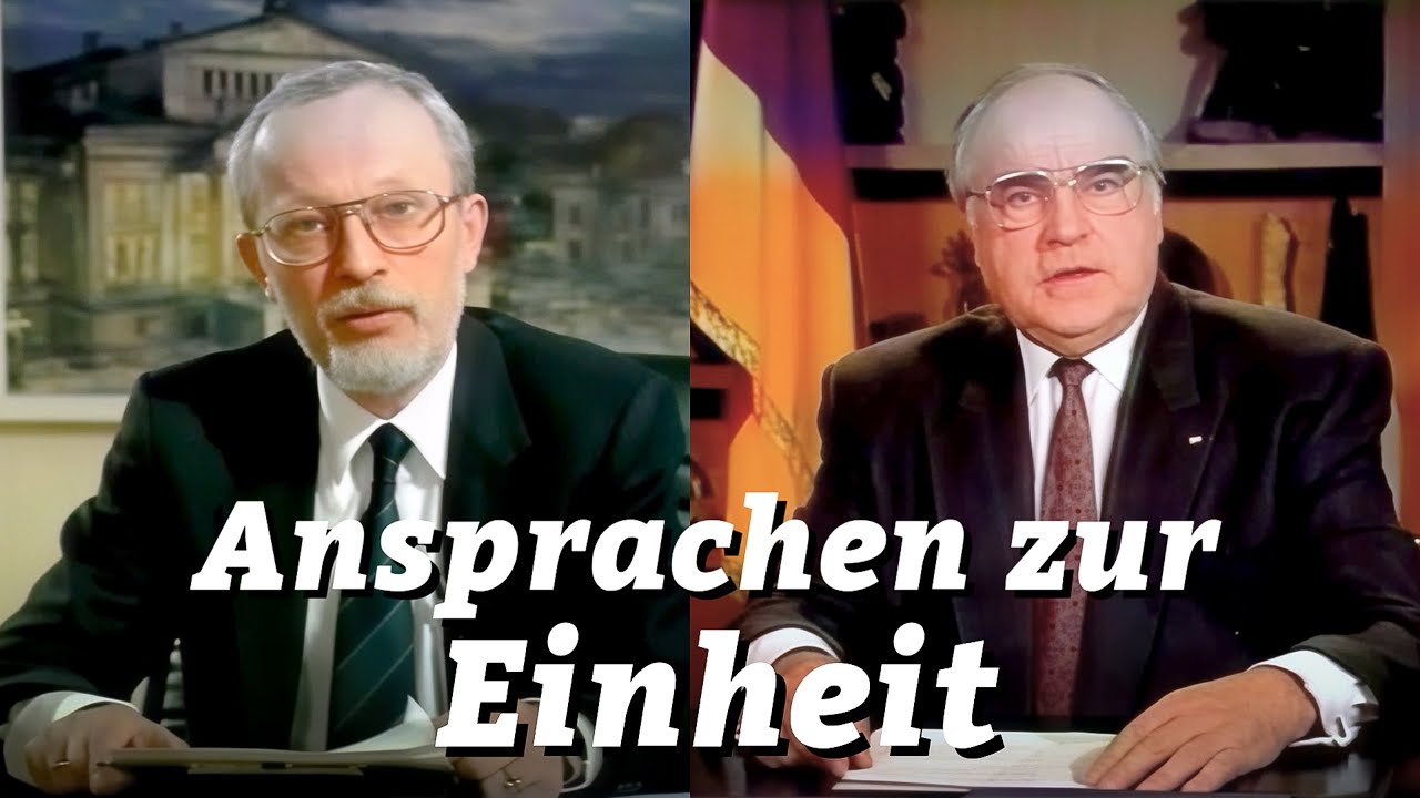 Lothar de Maizi&egrave;re und Helmut Kohl zur Deutschen Einheit