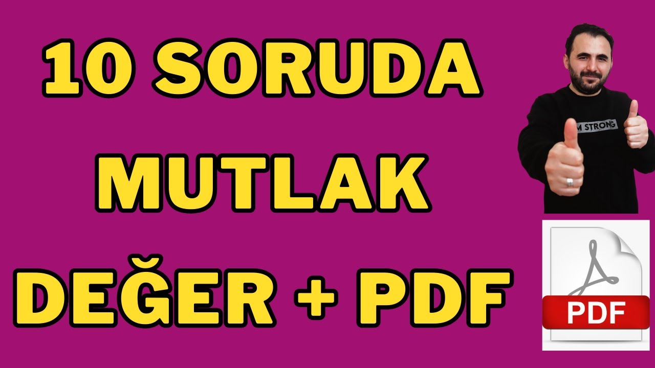 AYT Mutlak Değer 10 Soruda İFŞA !!! Ayt Matematik Son Genel Tekrar (Sorularla) +PDF #DGS #KPSS