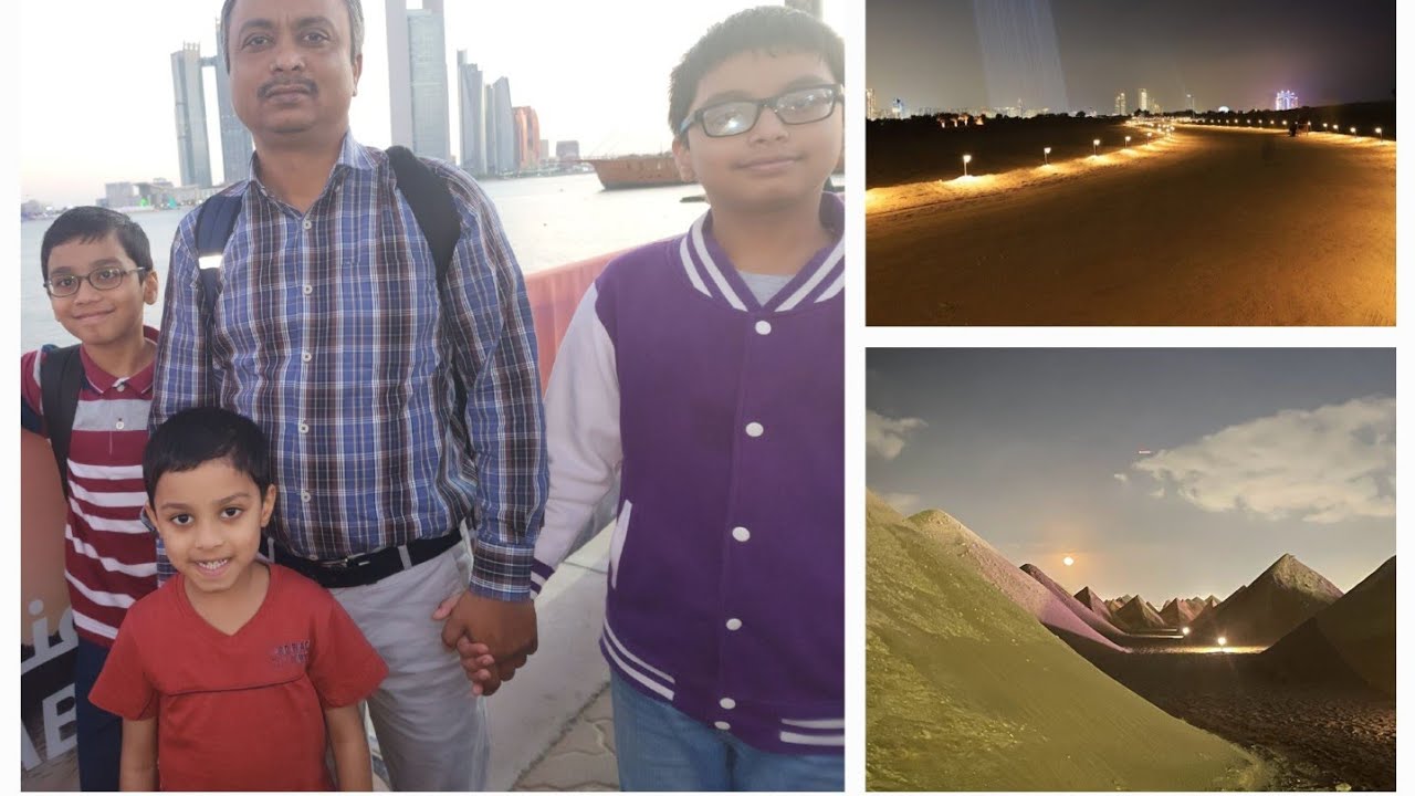 MANAR Abudhabi,Public light art exhibition LULU Island.Man made island.Detail video.Must visit.