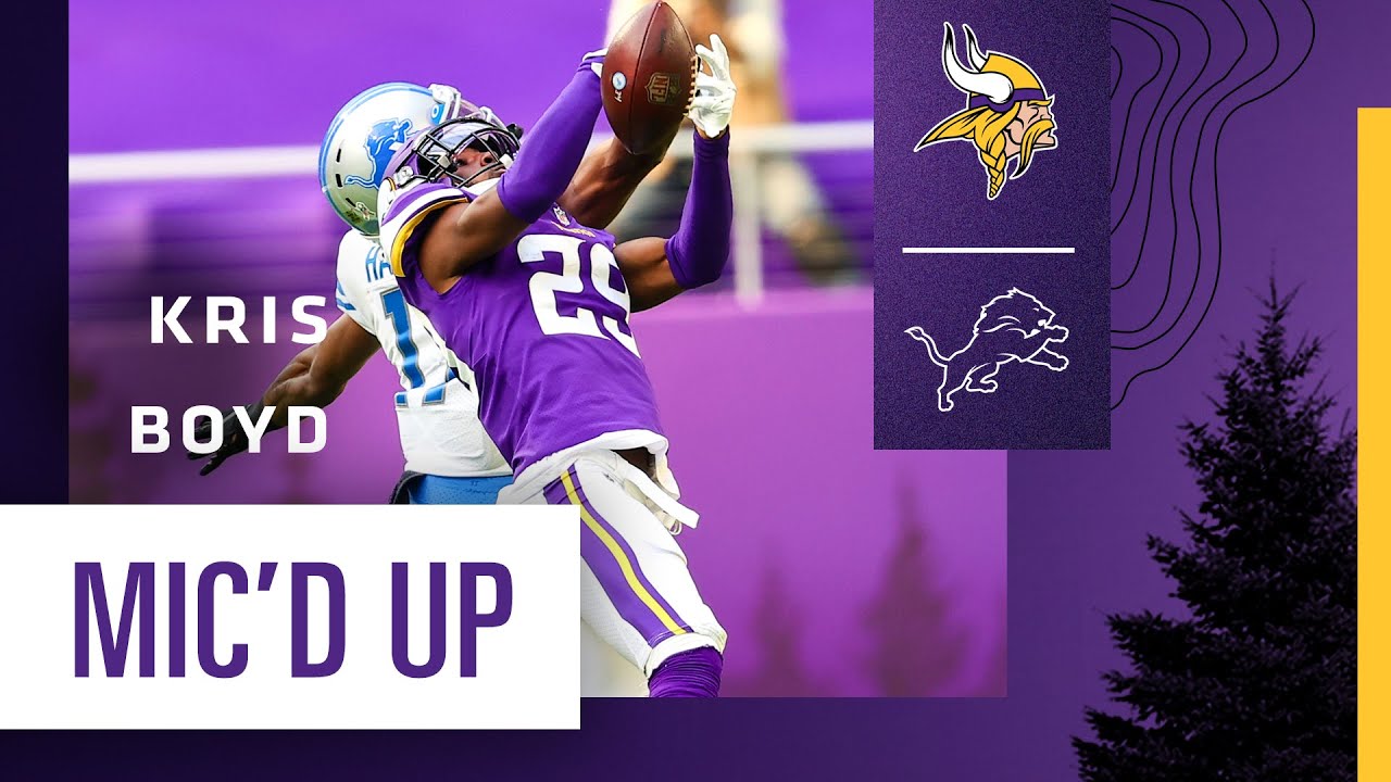 Kris Boyd Mic'd Up vs. the Detroit Lions | Minnesota Vikings