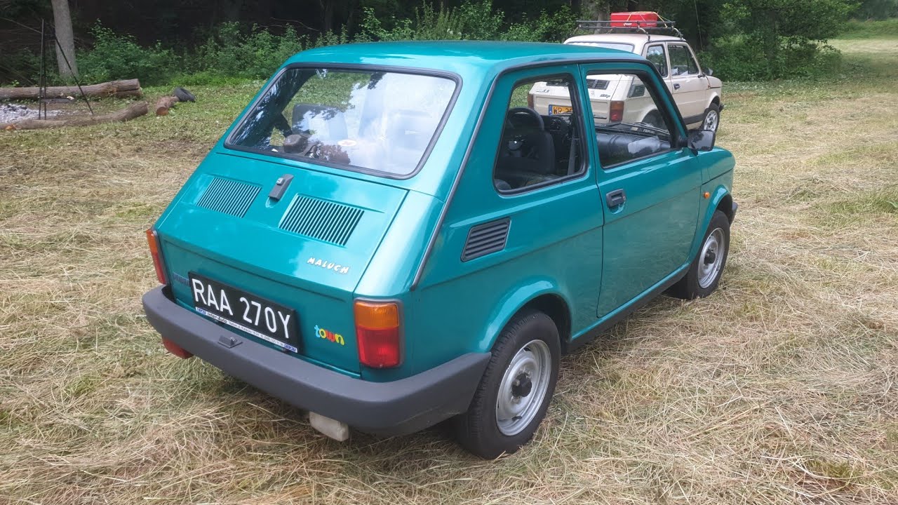 Maluch od cioci na czarnych 39tys km - piękny Fiat 126p na RADOM 126p Blachownia 4.07.2021 Przysucha