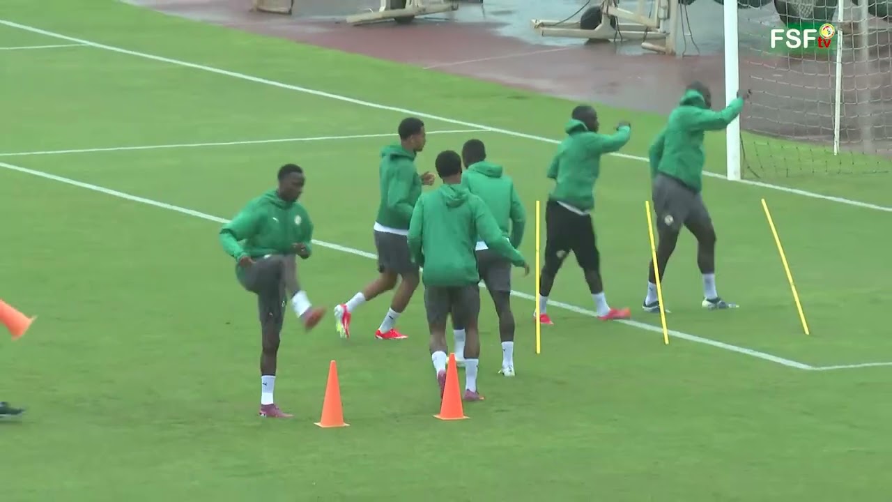 QCM2026 S&eacute;n&eacute;gal vs Soudan: premi&egrave;re  s&eacute;ance  d&rsquo;entra&icirc;nement des Lions sous la pluie