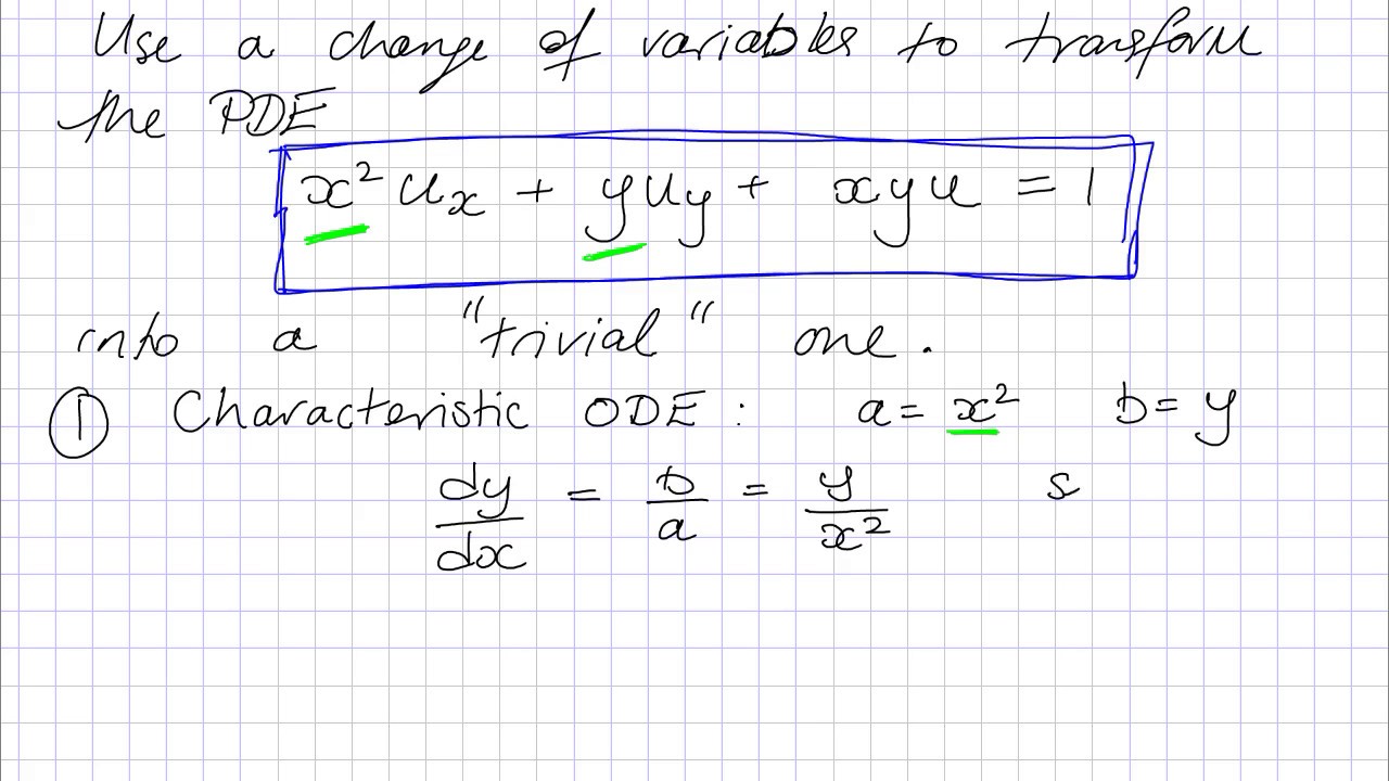 4.2 First-order linear PDE: change of variables