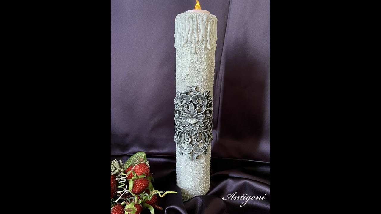 Από ρολό χαρτιού σε πέτρινο κηροπήγιο ! - (DIY) The MAGIC of Paper Rolls : Stone effect Candles