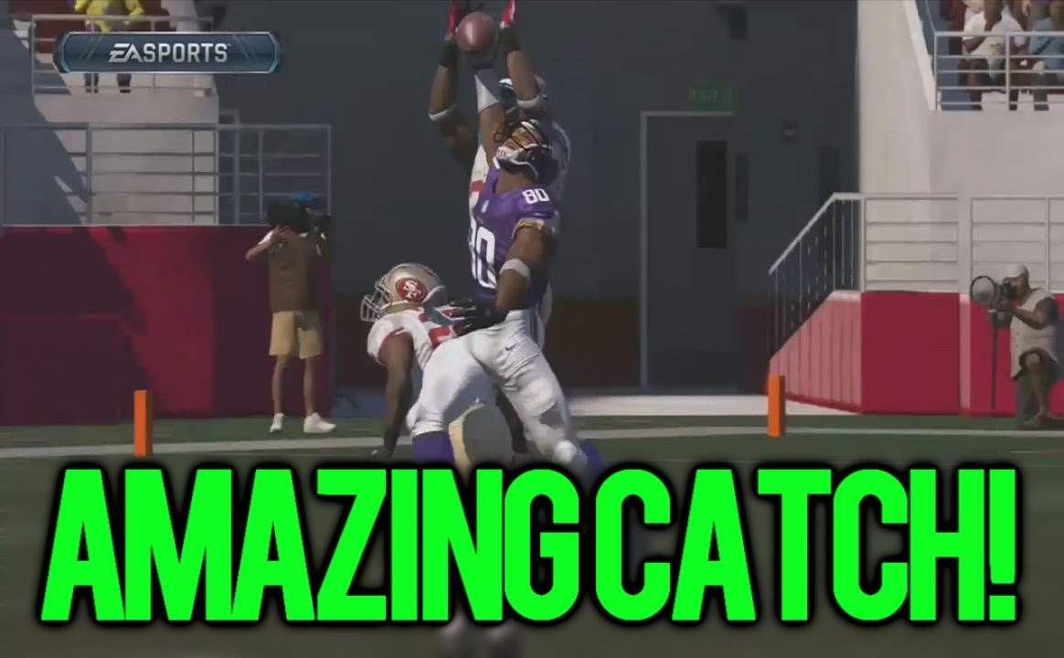 AMAZING ONE-HANDED CATCH IN MADDEN 15! 