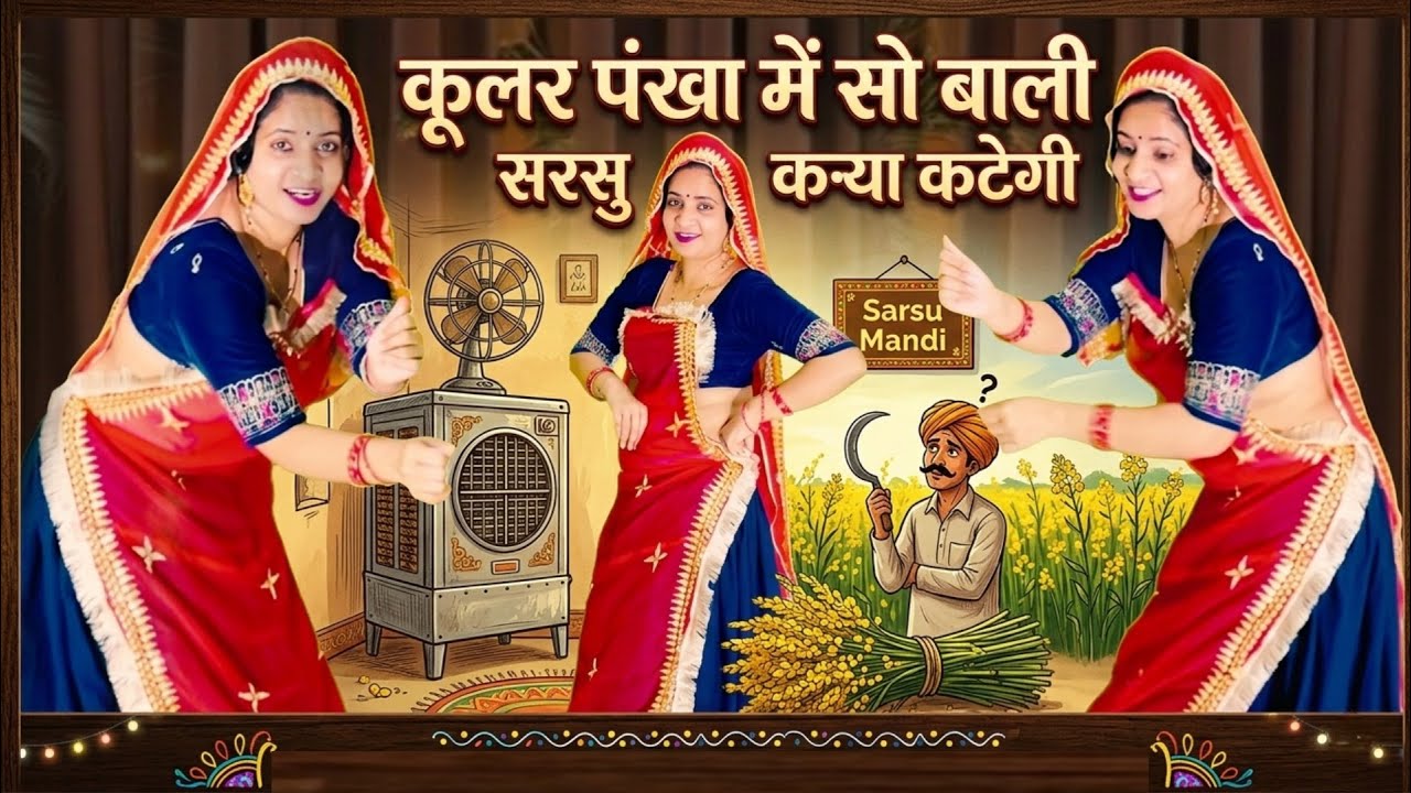 सरसों कटाई viral meenasong-कूलर पंखा में सो वाङी  सरसों किसा कटेगी रे //  #meenasong  #dance #virel 