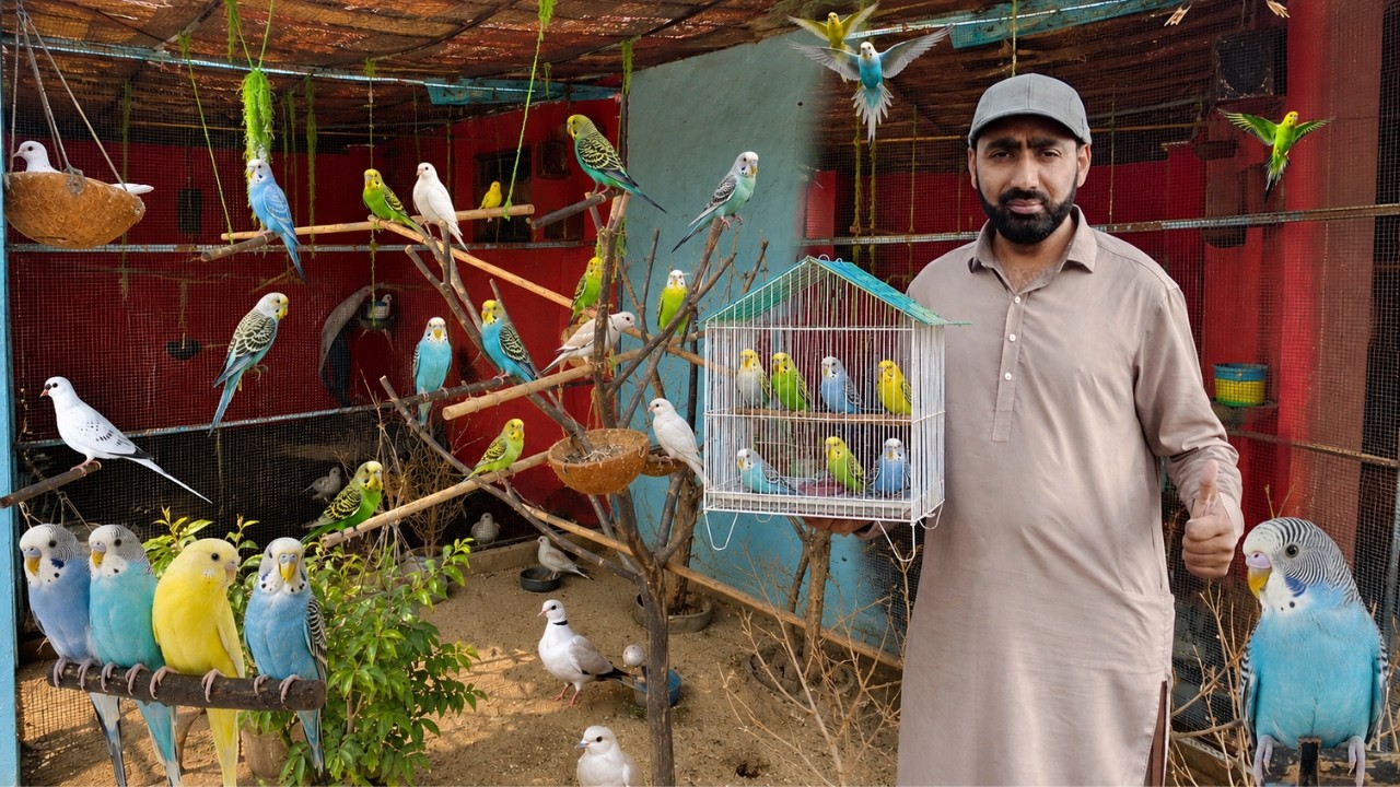 Sub Parrots Aviary Main Bahut Khush Hain 🥰 Biggest Aviary 🥰 Bht Sary New Birds Ly Aiye 🦜