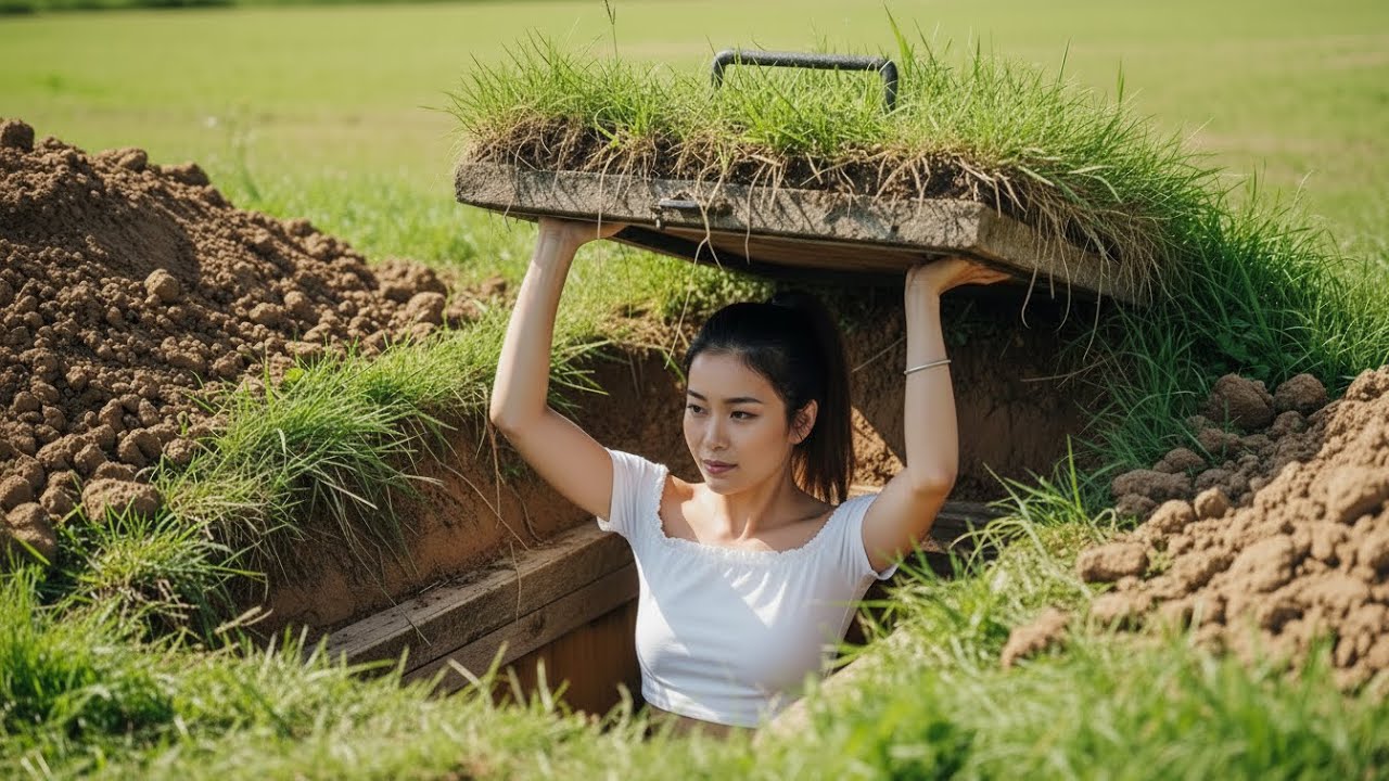 TIMELAPSE — Young Girl Builds a Secret Survival Bunker Behind Her Home in 30 Days