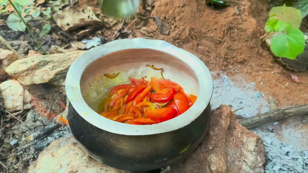 Jungle Mein Banaya Tomato Khata | Pure Nature Cooking 🌿🔥