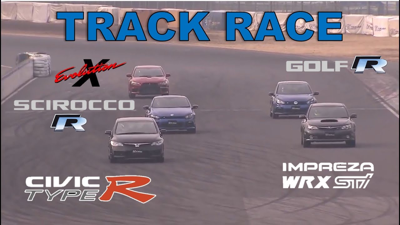 Track Race #50 | Golf R vs Scirocco R vs EVO X vs Impreza vs Civic Type R