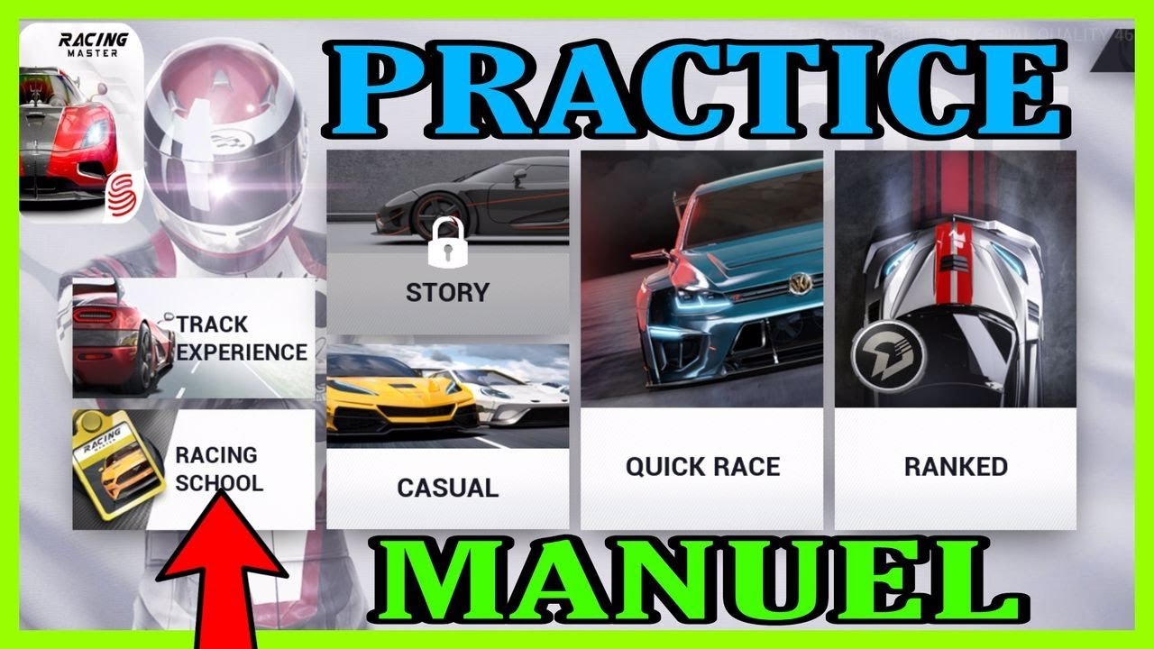 How to learn Racing Master fast | Practice RACING SCHOOL!! Manuel Drive