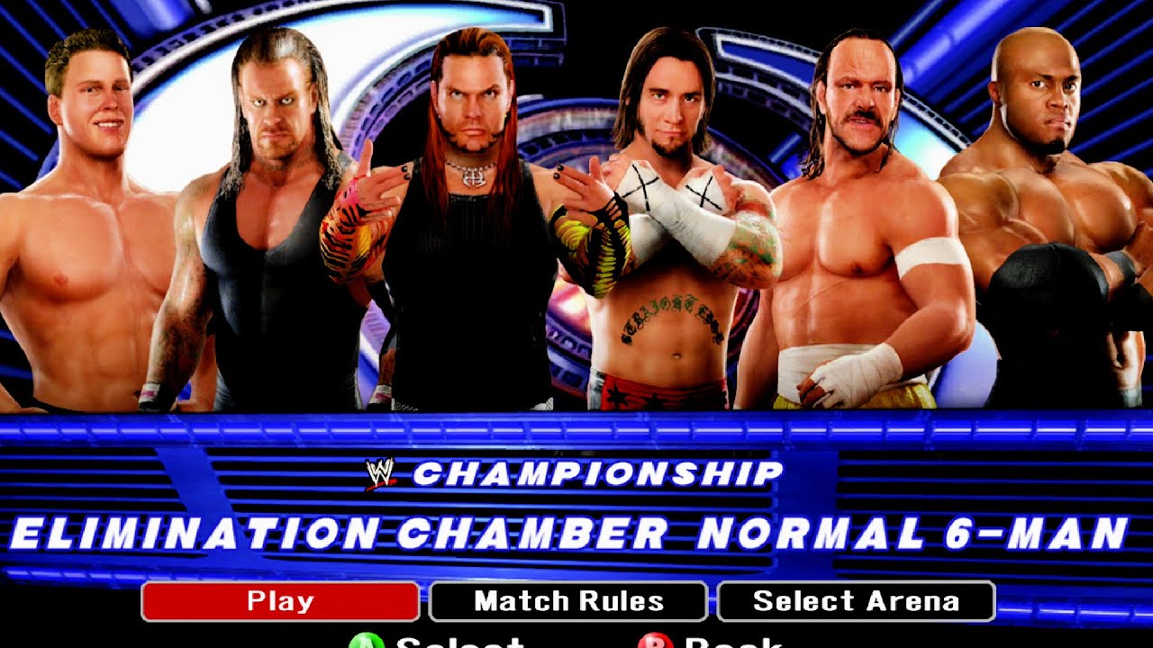WWE Smackdown vs Raw 2008 - WWE CHAMPIONSHIP Elimination Chamber Match