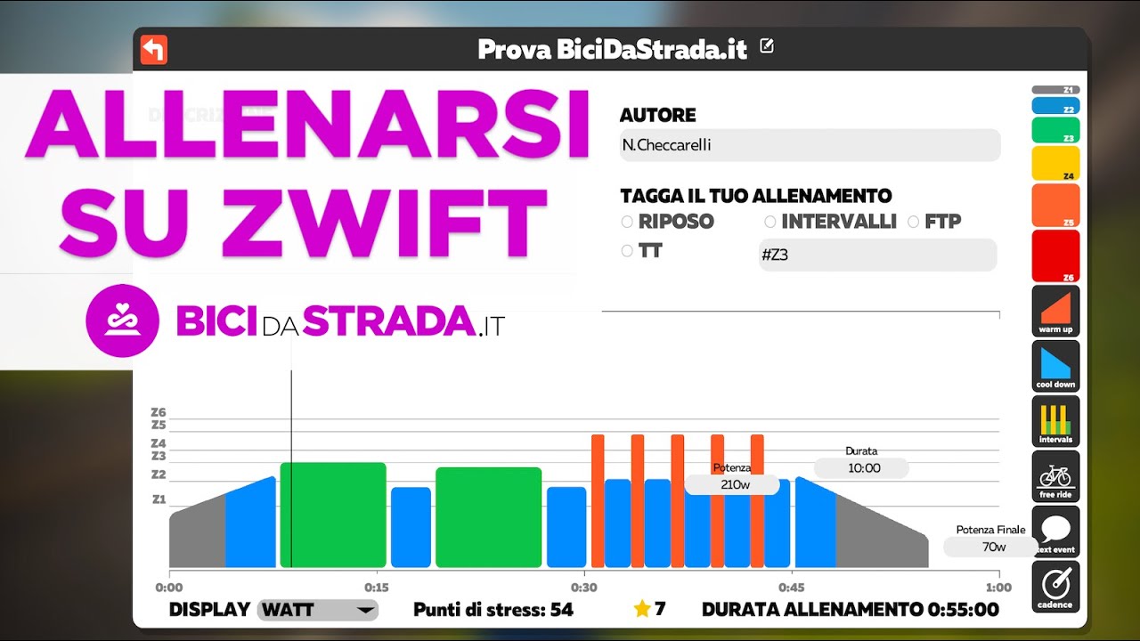 Come creare un allenamento personalizzato su Zwift