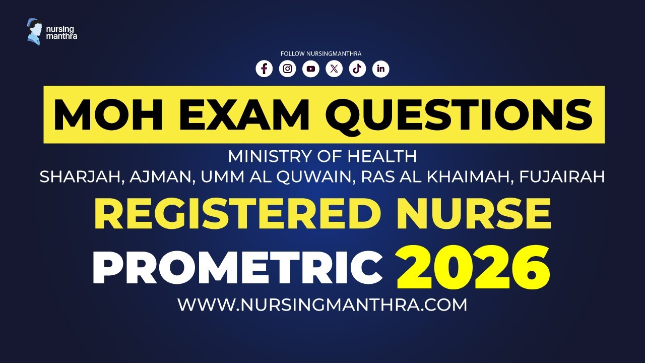MOH UAE Nursing Exam 2025 – Actual Questions & Answers You MUST Know!