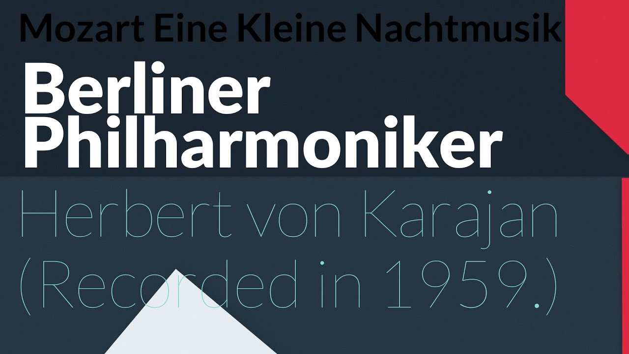 Mozart Eine Kleine Nachtmusik - Karajan(1959)