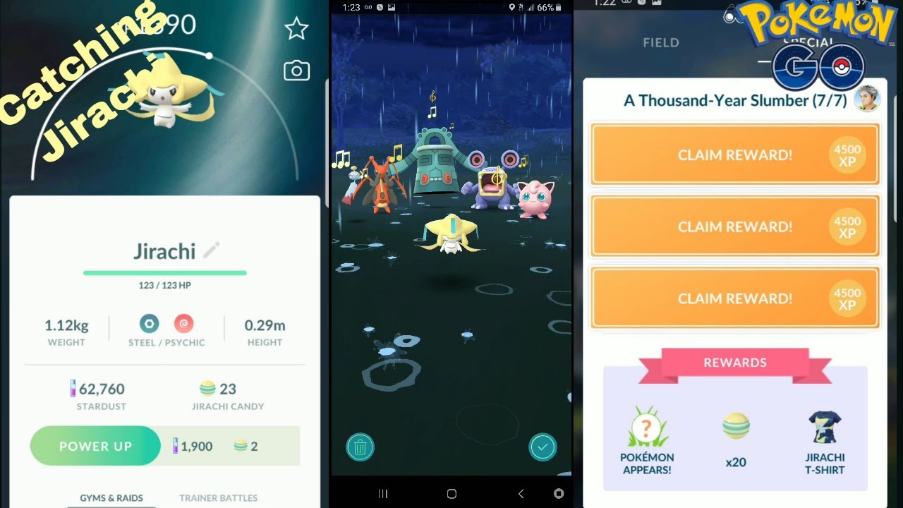 Pokemon Go A Thousand-Year Slumber Completed & Catching Jirachi!