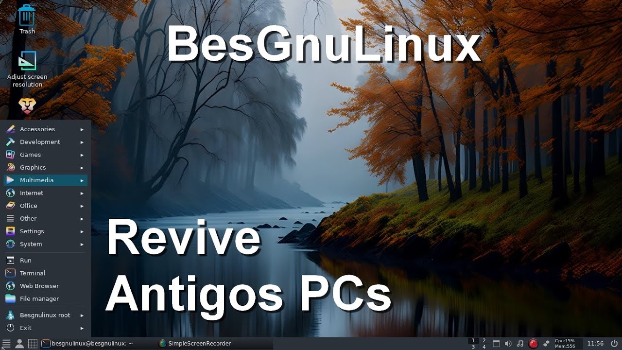 Lançamento 2024 BesGnuLinux 2-2 JWM Debian. Muito bonito e pronto para uso. Super Leve. 32 e 64 bits