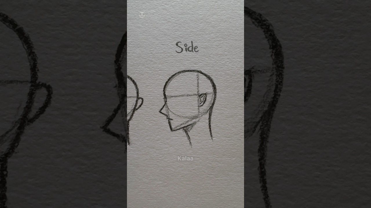Easy head drawing #art #tutorial #fyp #head #howtodraw #shorts #drawing