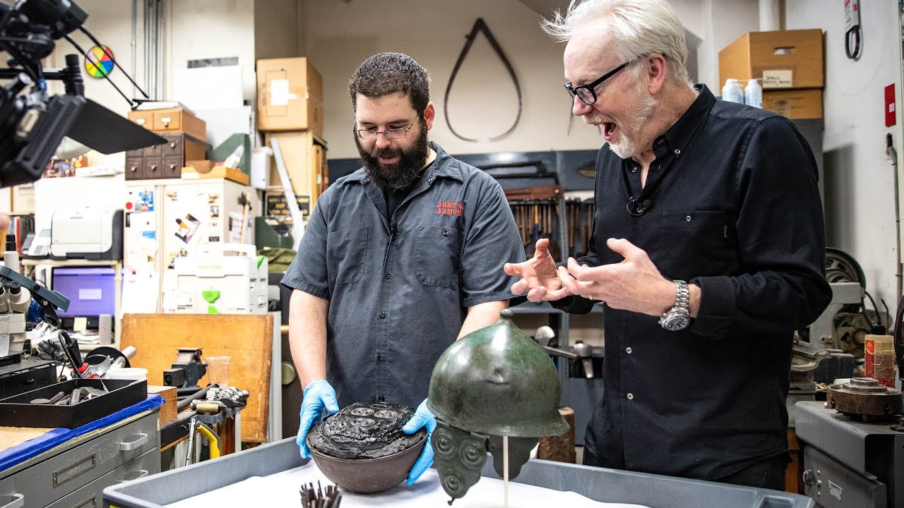 Adam Savage Learns Ancient Helmet Hammering Techniques!